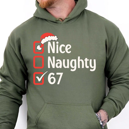 Nice Naughty 67 Sweatshirt | Funny 67 Meme Christmas Shirt | Six Seven Xmas Shirt 683655