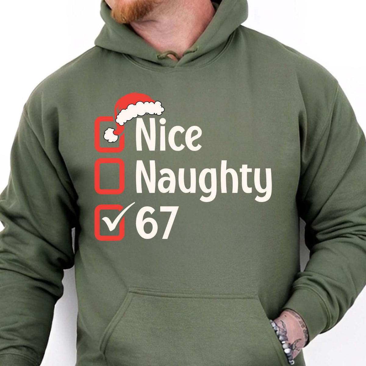 Nice Naughty 67 Sweatshirt | Funny 67 Meme Christmas Shirt | Six Seven Xmas Shirt 683655