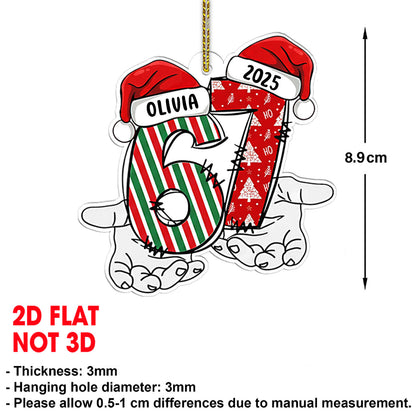 6 7 Six Seven Acrylic Ornament | Six Seven Meme Christmas Decoration | Gen Z Gift for Teens and Kids 683657