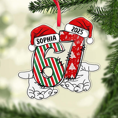 6 7 Six Seven Acrylic Ornament | Six Seven Meme Christmas Decoration | Gen Z Gift for Teens and Kids 683657