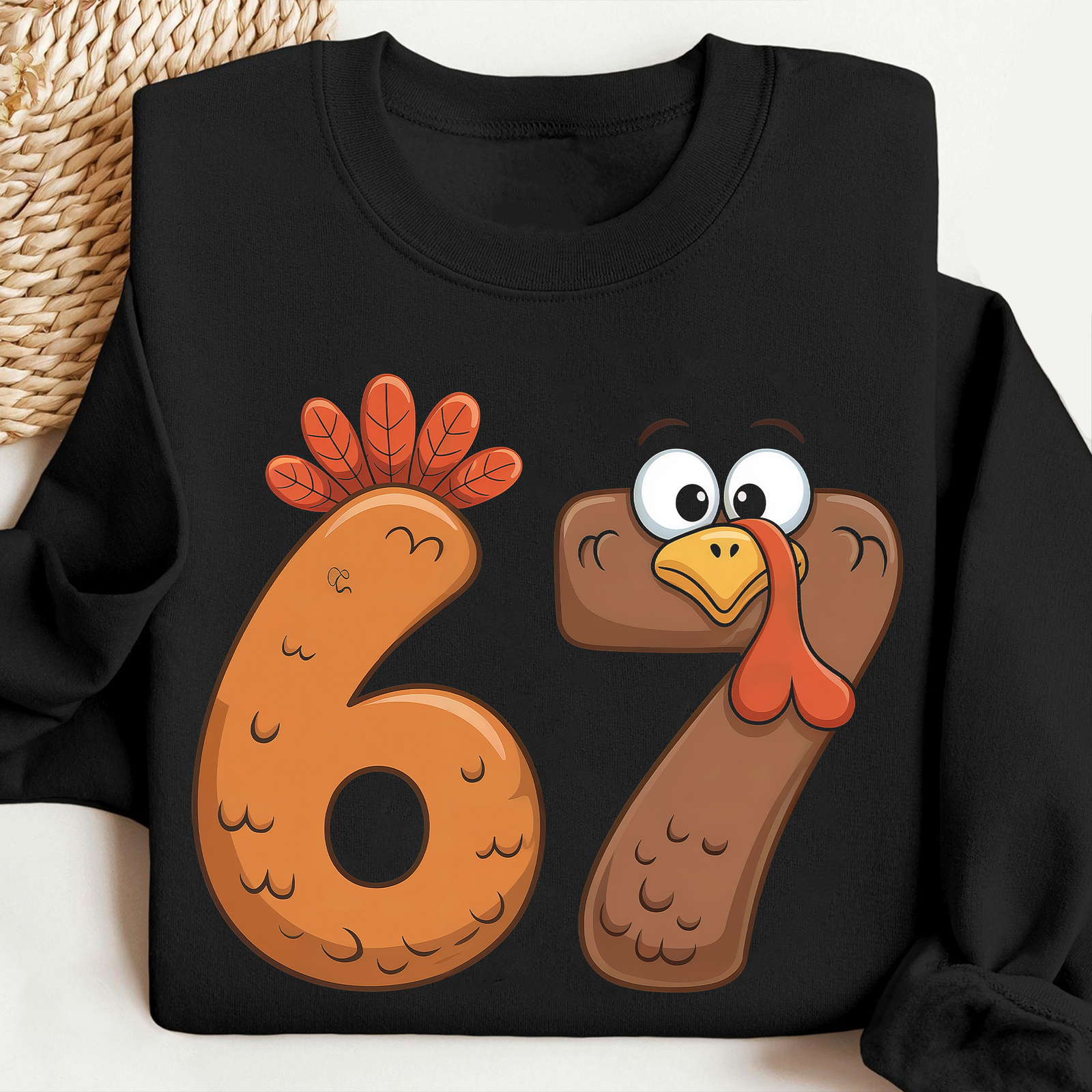 Funny Turkey 67 Sweatshirt | Funny Six Seven Thanksgiving | Six Seven Turkey Shirt 683658