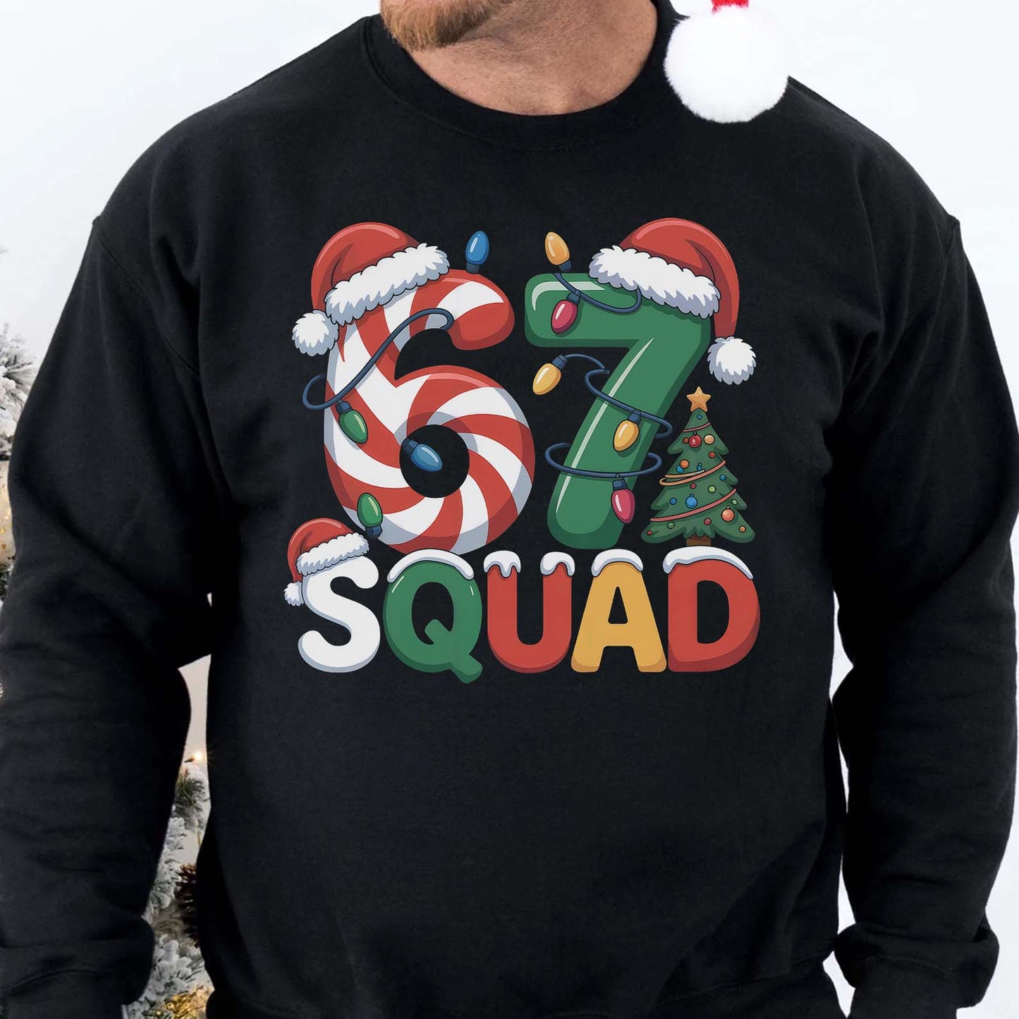 67 Squad Christmas Sweatshirt | Funny Six Seven Christmas | Trending 67 Christmas Shirt 683661