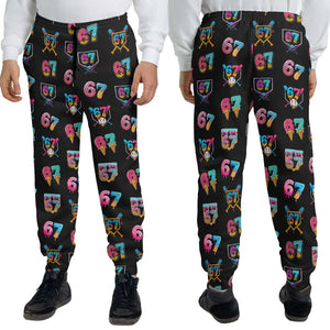 Six Seven Ice Cream Meme Sweatpants | 6 7 AOP Gen Z Christmas Joggers | Viral Meme Loungewear Gift for Men Women 683672