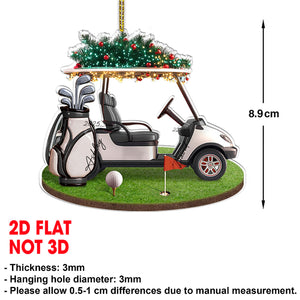 Custom Golf Christmas Acrylic Ornament | Personalized Golf Backpack Christmas Ornament | Golf Lover Gift For Golf Player 683698