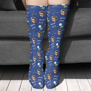Personalized Funny Face Socks | Customize Face Golf Socks | Gift for Golfer | Gift for Family 683703
