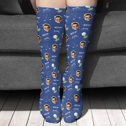Personalized Funny Face Socks | Customize Face Golf Socks | Gift for Golfer | Gift for Family 683703