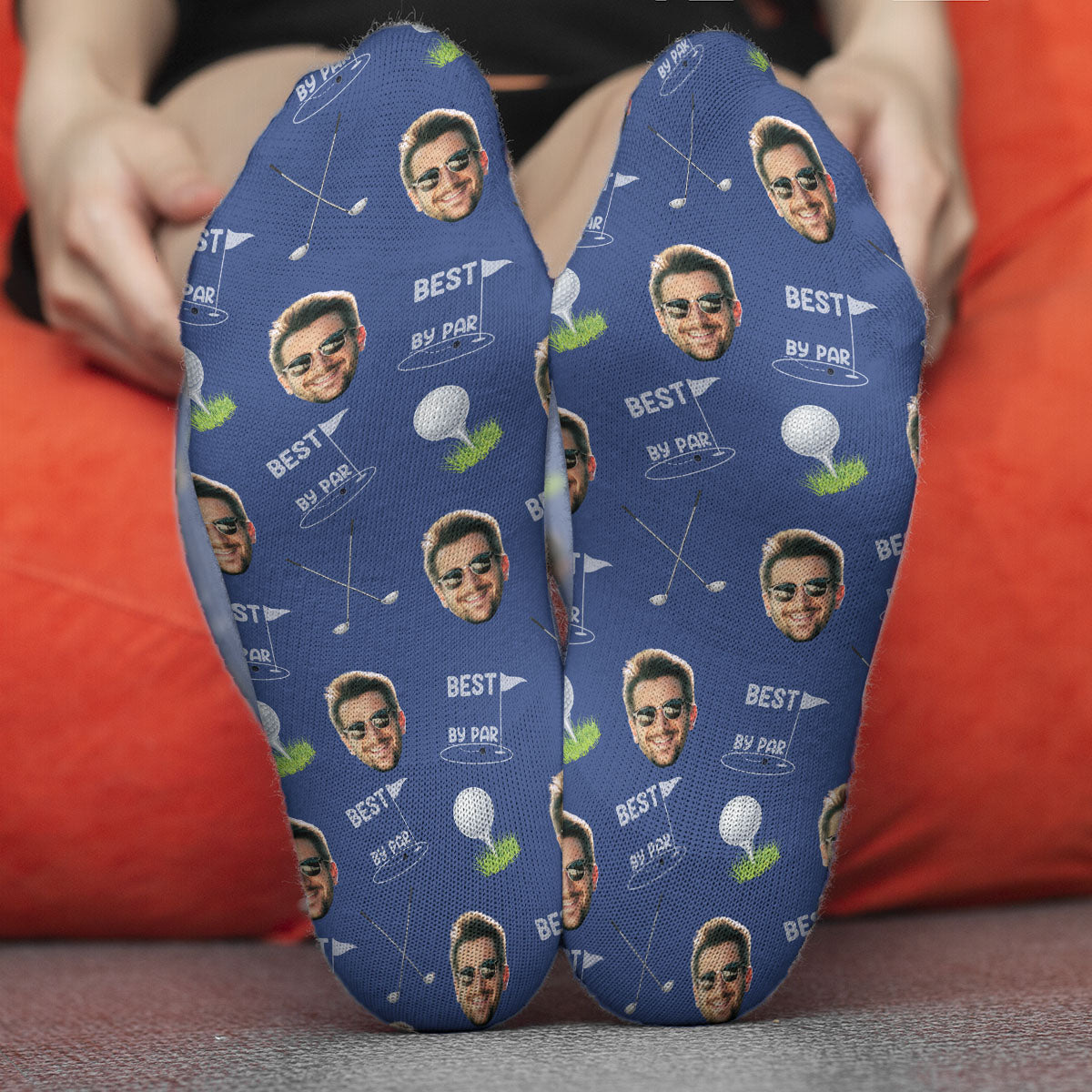 Personalized Funny Face Socks | Customize Face Golf Socks | Gift for Golfer | Gift for Family 683703
