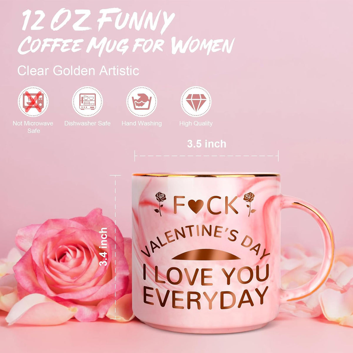 I Love You Everyday Mug, Valentines Day Gift Pink Mug, Funny Birthday Valentines Gift For Couple, For Family 683803