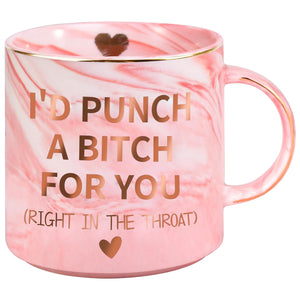 I'd Punch For You Mug, Valentines Day Gift Pink Mug, Funny Birthday Valentines Gift For Couple, For Family 683804