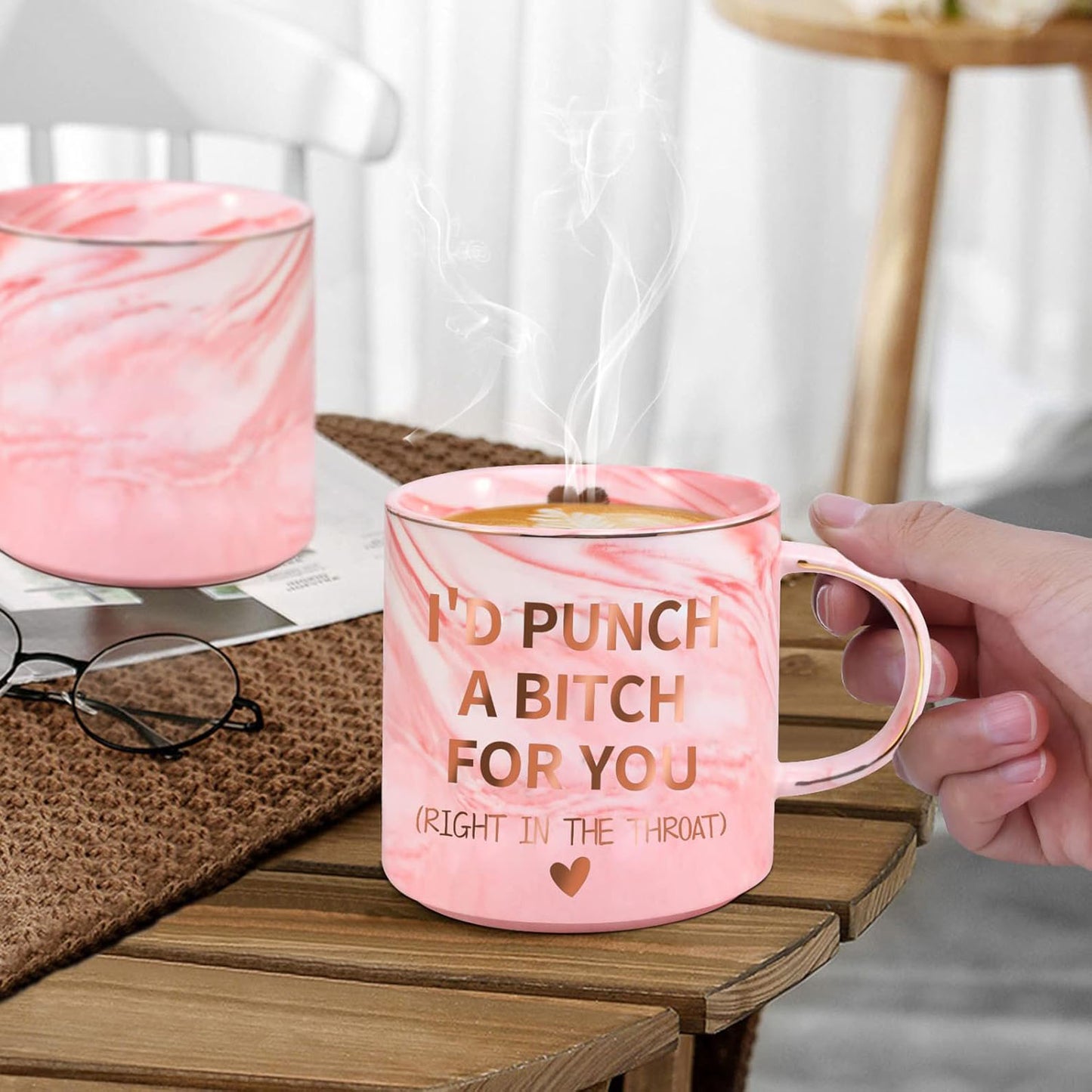 I'd Punch For You Mug, Valentines Day Gift Pink Mug, Funny Birthday Valentines Gift For Couple, For Family 683804
