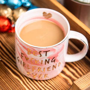 Best Girlfriend Ever Mug, Valentines Day Gift Pink Mug, Funny Birthday Valentines Gift For Her, For Family 683805