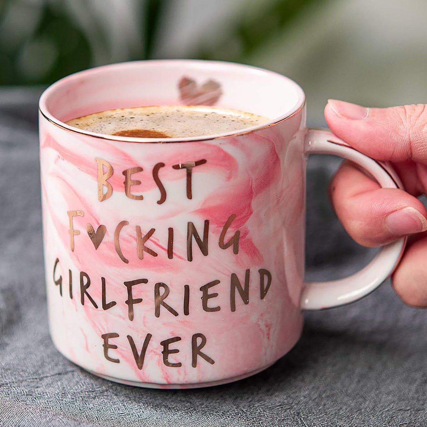 Best Girlfriend Ever Mug, Valentines Day Gift Pink Mug, Funny Birthday Valentines Gift For Her, For Family 683805