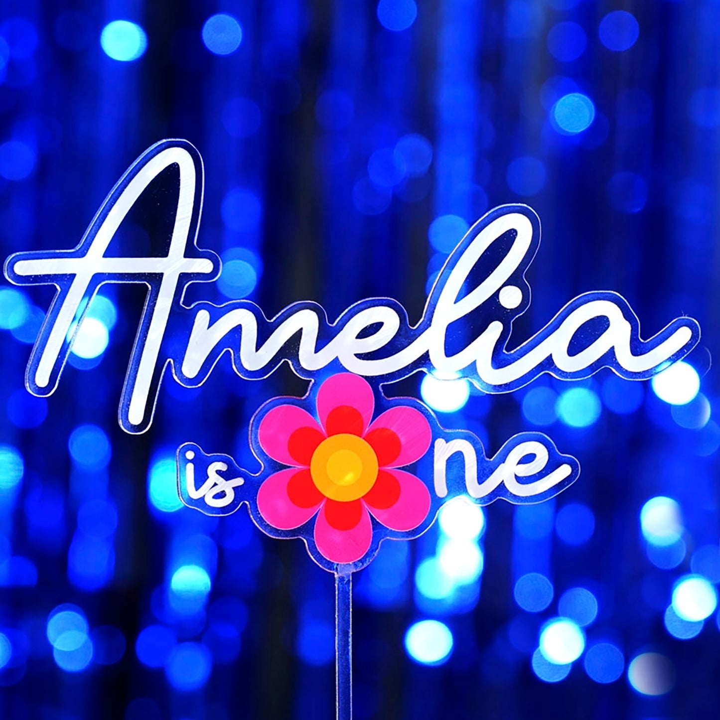 Custom Shape Acrylic Cake Topper | Personalized Gift For Family, Gift for Birthday, Gift for Anniversary 683828