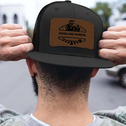 Personalized Dad Trucker Leather Patch Hat, Custom Name Cap, Father’s Day Gift, Birthday Gift for Him, Husband 683836