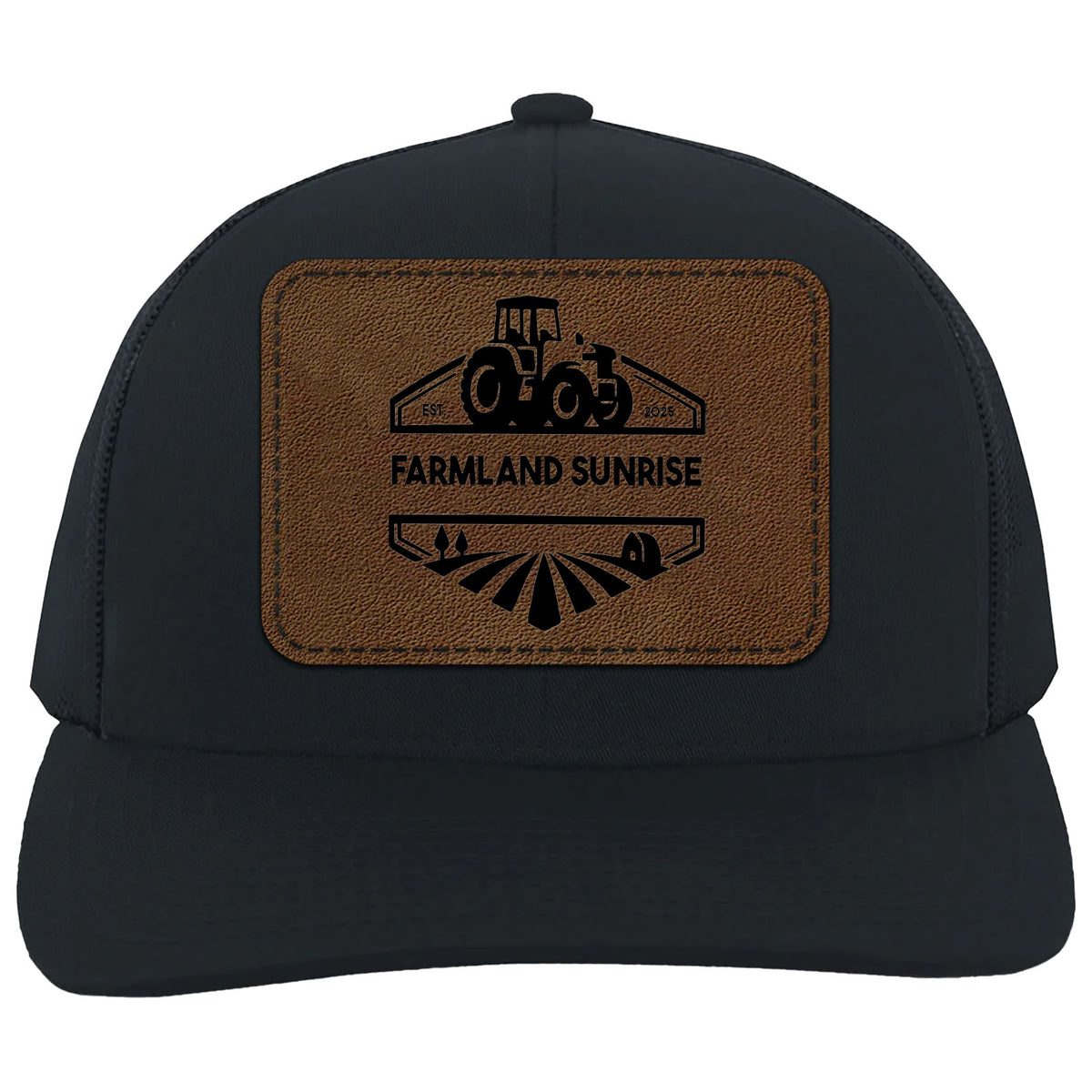 Personalized Dad Trucker Leather Patch Hat, Custom Name Cap, Father’s Day Gift, Birthday Gift for Him, Husband 683836