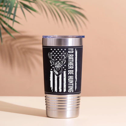Hunting Antlers Leather Tumbler, Deer Hunting Leather Tumbler, Father’s Day Gift, Birthday Gift for Him 683856