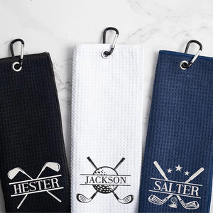 Embroidered Golf Towel, Golf Club Towel, Accessory for Dad Father Men Gifts and Women Golfers 683884