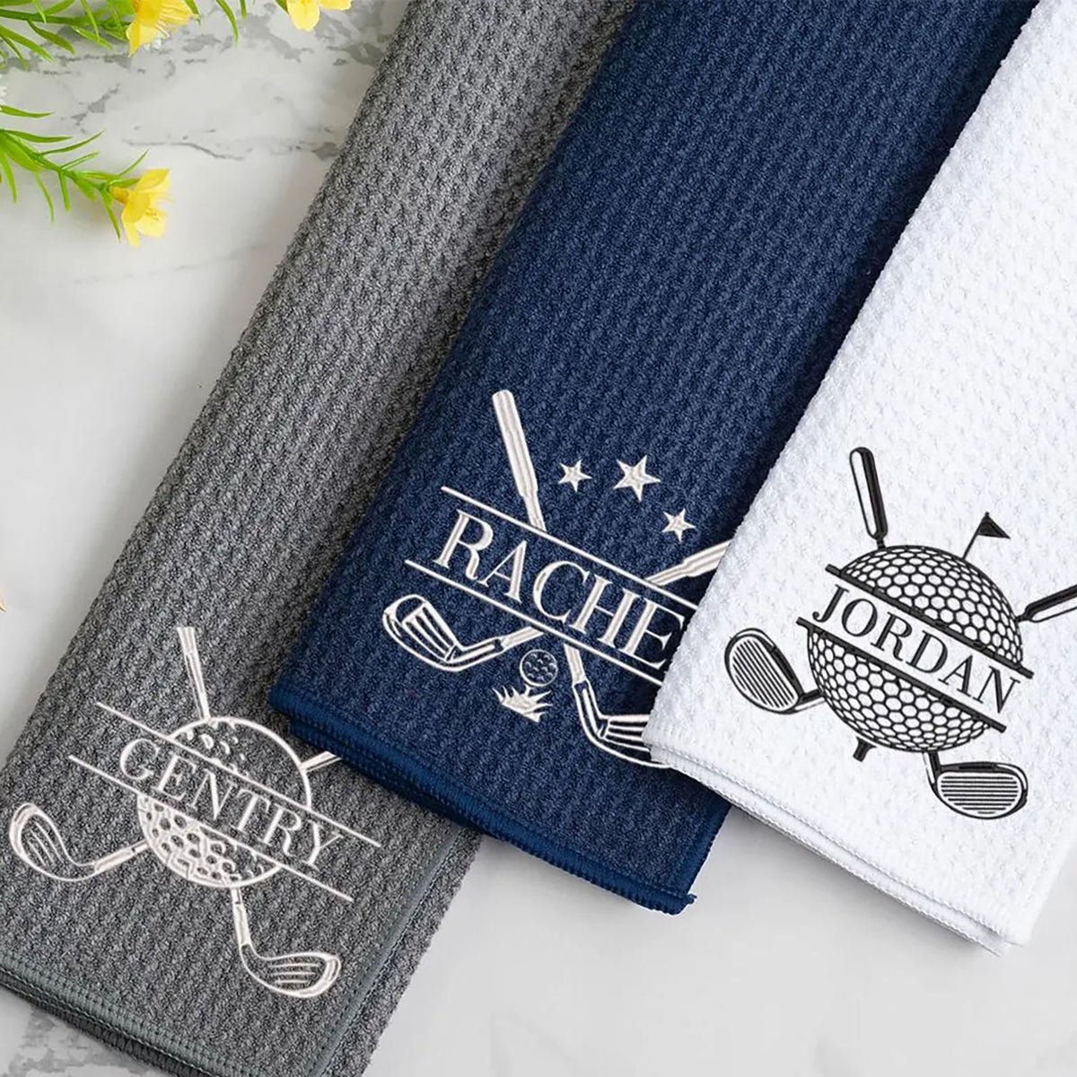 Embroidered Golf Towel, Golf Club Towel, Accessory for Dad Father Men Gifts and Women Golfers 683884