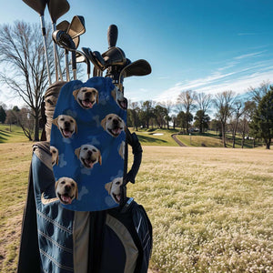Personalized Golf Towel Pet Photos, Custom Funny Dog Face Golf Club Towel, Accessory for Dad Father Men Gifts and Women Golfers 683891