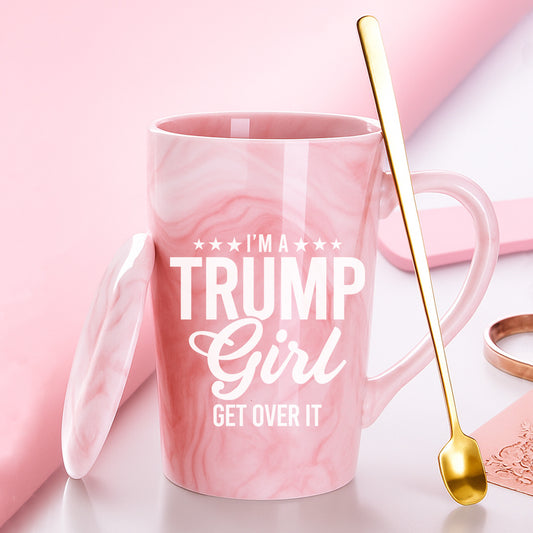 I'm A Trump Girl Get Over It Mug, Trump Girl Coffee Mug, Donald Trump Pink Ceramic Mug 683950 - GOP