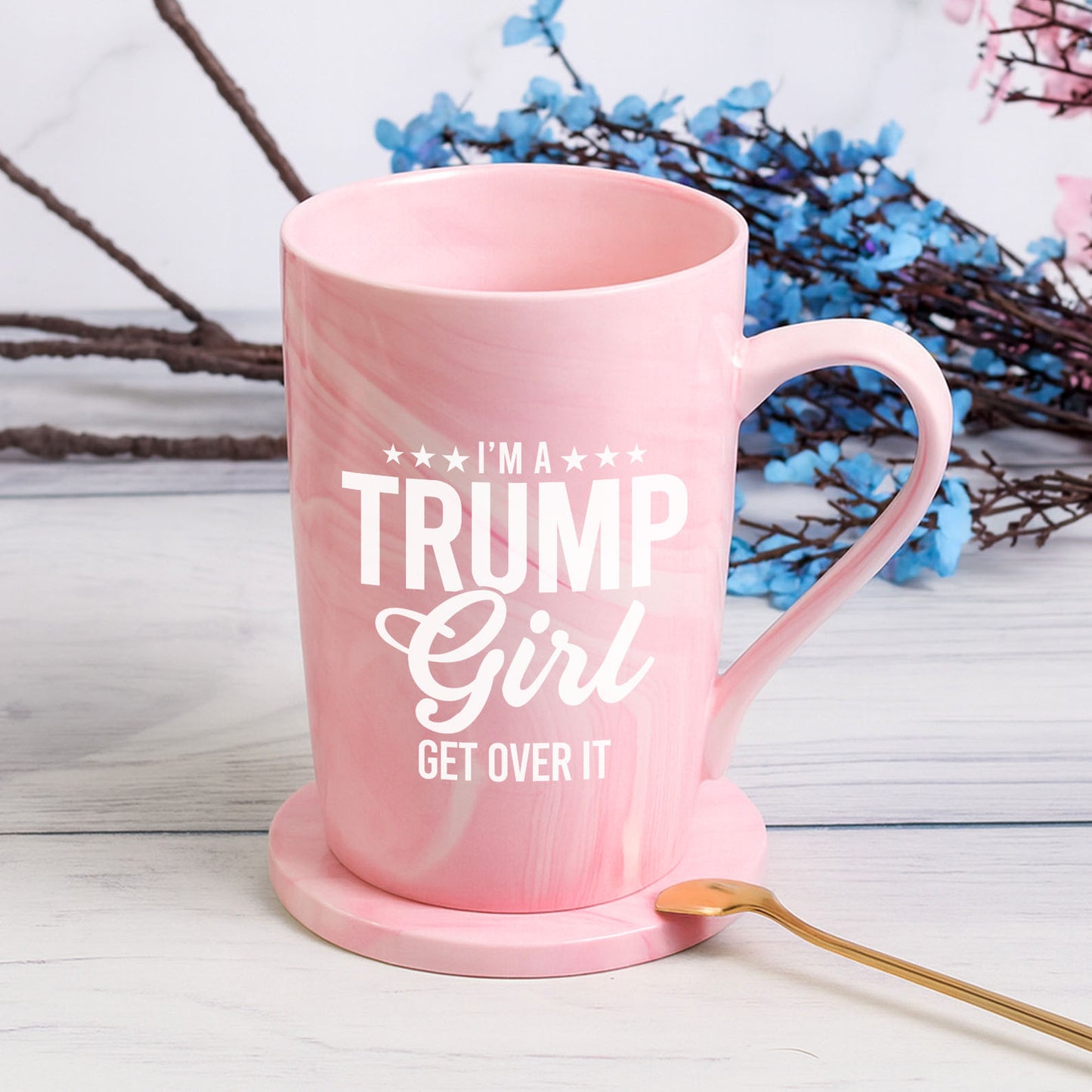 I'm A Trump Girl Get Over It Mug, Trump Girl Coffee Mug, Donald Trump Pink Ceramic Mug 683950 - GOP