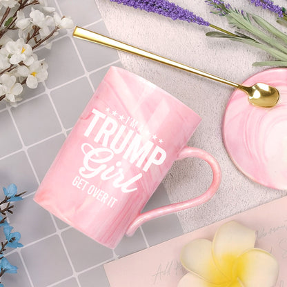 I'm A Trump Girl Get Over It Mug, Trump Girl Coffee Mug, Donald Trump Pink Ceramic Mug 683950 - GOP