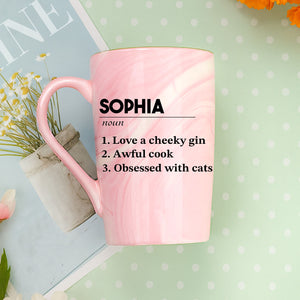 Personalized Name Mug | Funny Coffee Mug for Family | Gift for Pet Lovers Pink Ceramic Mug 683952