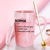 Personalized Name Mug | Funny Coffee Mug for Family | Gift for Pet Lovers Pink Ceramic Mug 683952