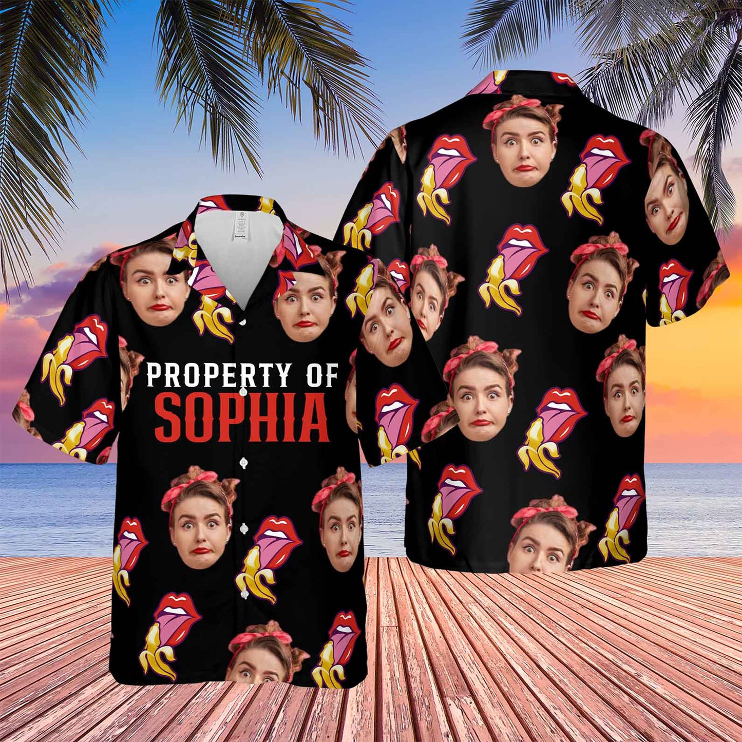 Custom Funny Girlfriend Photo Hawaiian Shirt | Personalized Property of Girlfriend Hawaiian Shirt 683971