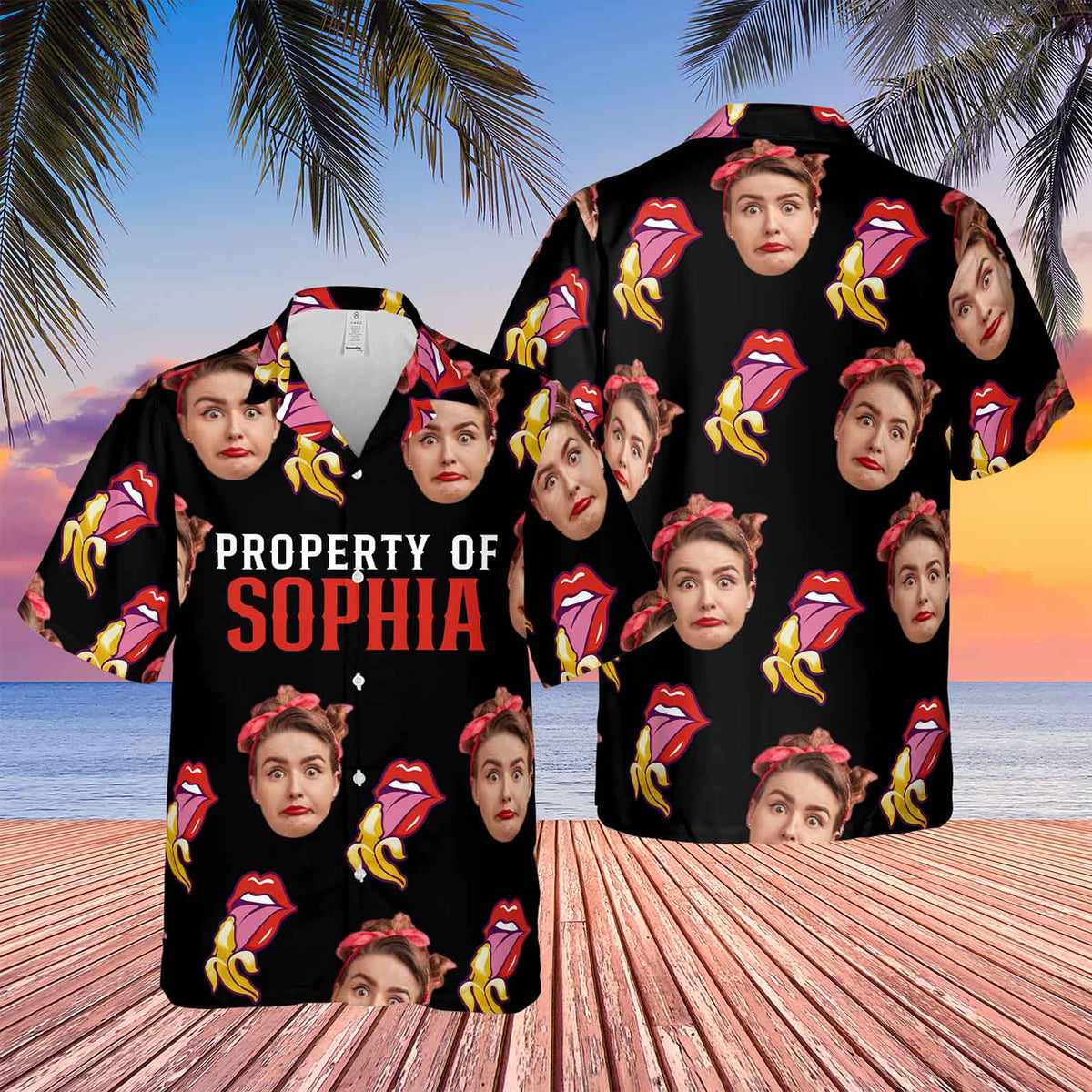 Custom Funny Girlfriend Photo Hawaiian Shirt | Personalized Property of Girlfriend Hawaiian Shirt 683971