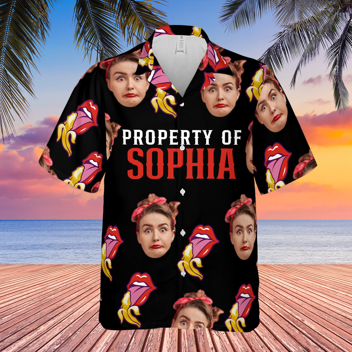 Custom Funny Girlfriend Photo Hawaiian Shirt | Personalized Property of Girlfriend Hawaiian Shirt 683971