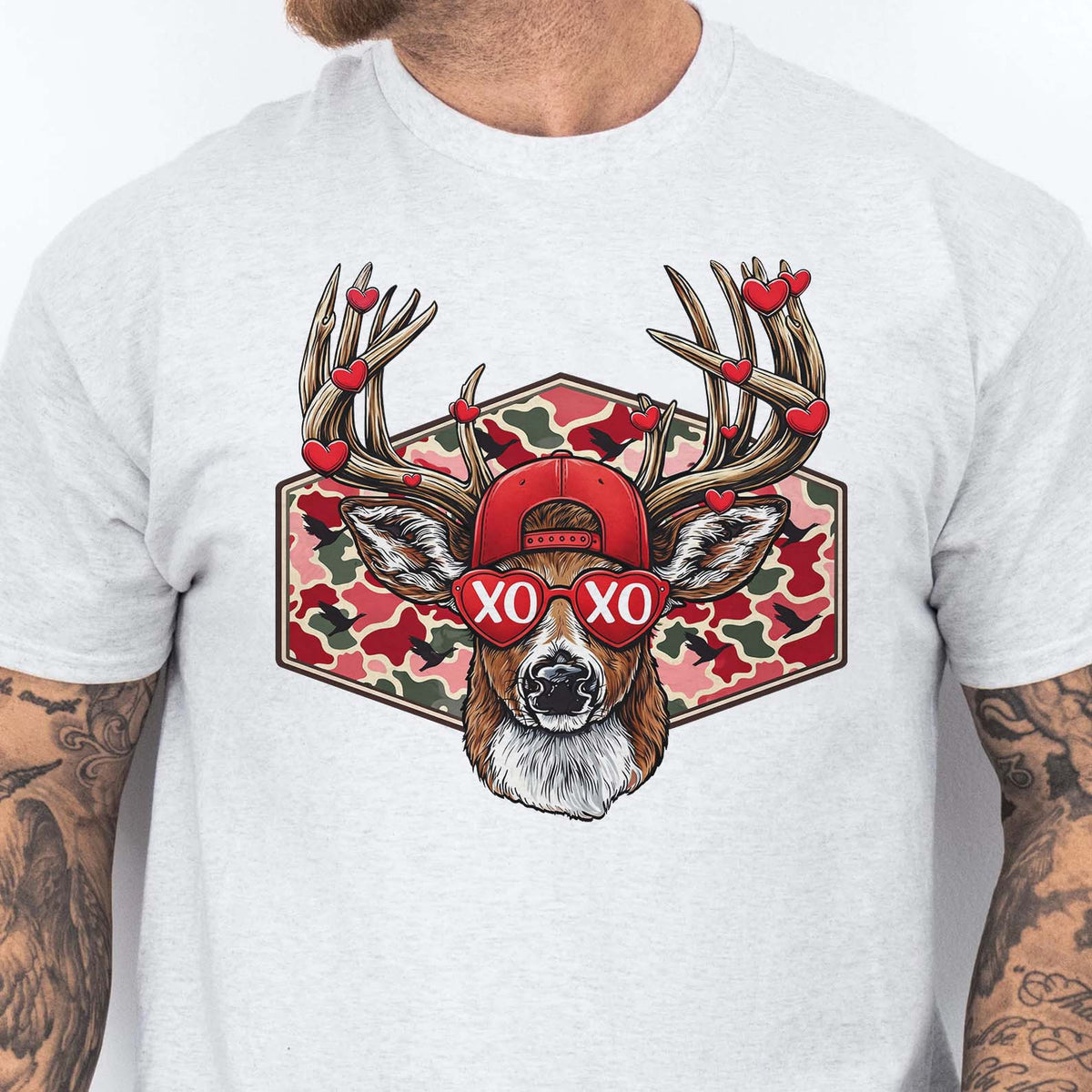 Funny Valentine Shirt, Hunting Buck Valentine Shirt, Camo Hunter Valentine Sweatshirt for Him 683974