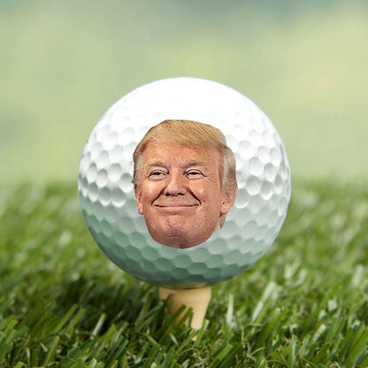 Funny Trump Face Golf Balls, Funny Golf Ball Gift For Men, Gift For Golf Lovers 684014