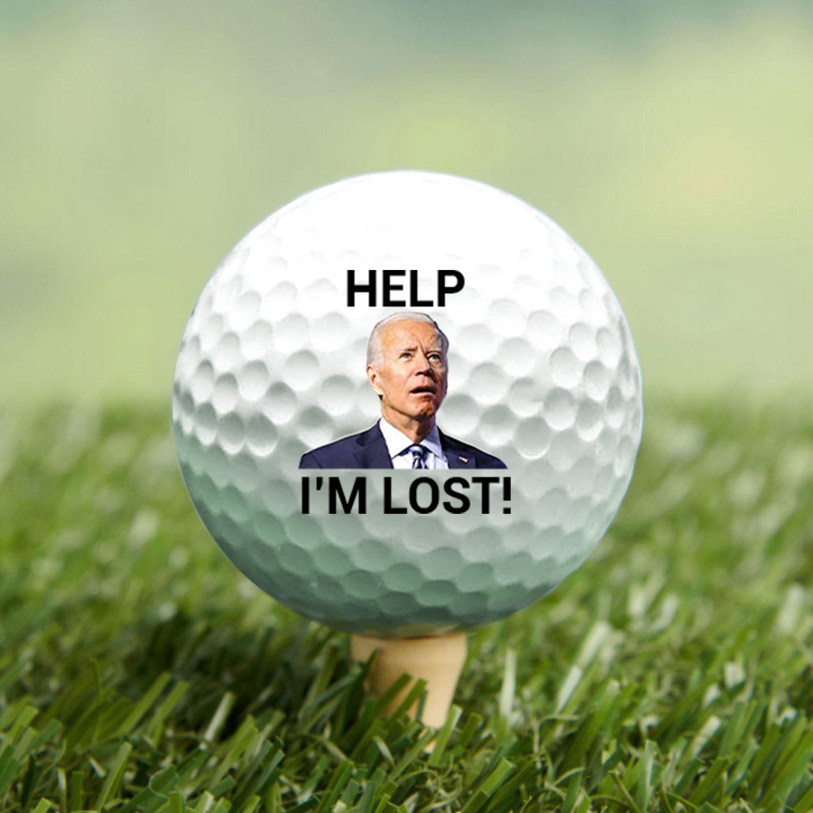 Help I’m Lost Joe Biden Golf Ball, Funny Golf Ball Gift for Men, Gift for Golf Lovers 684016