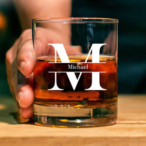 Personalized Monogram Whiskey Glass | Custom Name with Alphabet | Gift For Your Family 684023