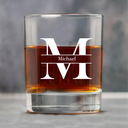 Personalized Monogram Whiskey Glass | Custom Name with Alphabet | Gift For Your Family 684023