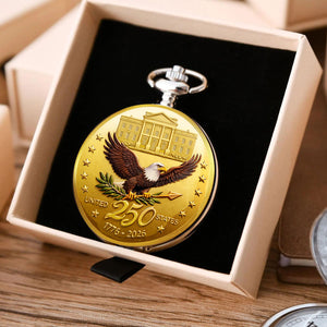 250 Years Anniversary 1776–2026 Pocket Watch, Patriotic 4th of July Pocket Watch 684027