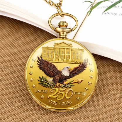 250 Years Anniversary 1776–2026 Pocket Watch, Patriotic 4th of July Pocket Watch 684027
