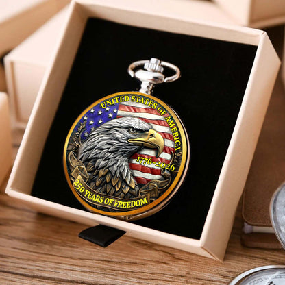 USA 250 Years Anniversary Commemorative Pocket Watch, 250 Years of Freedom 1776–2026 Pocket Watch 684028