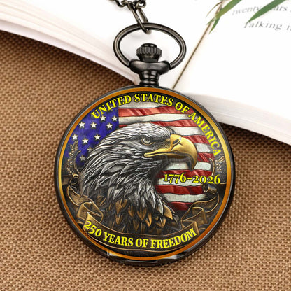 USA 250 Years Anniversary Commemorative Pocket Watch, 250 Years of Freedom 1776–2026 Pocket Watch 684028