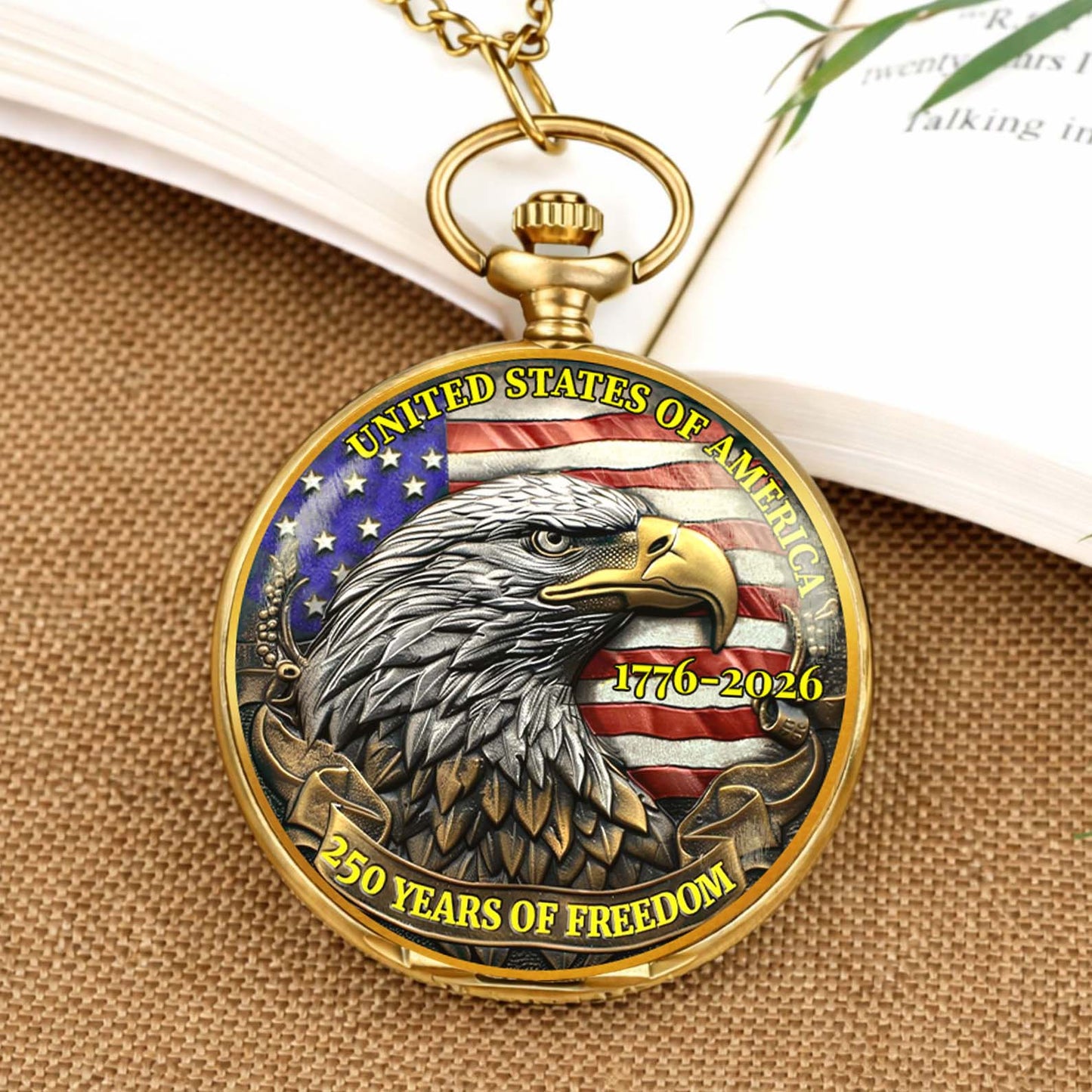 USA 250 Years Anniversary Commemorative Pocket Watch, 250 Years of Freedom 1776–2026 Pocket Watch 684028