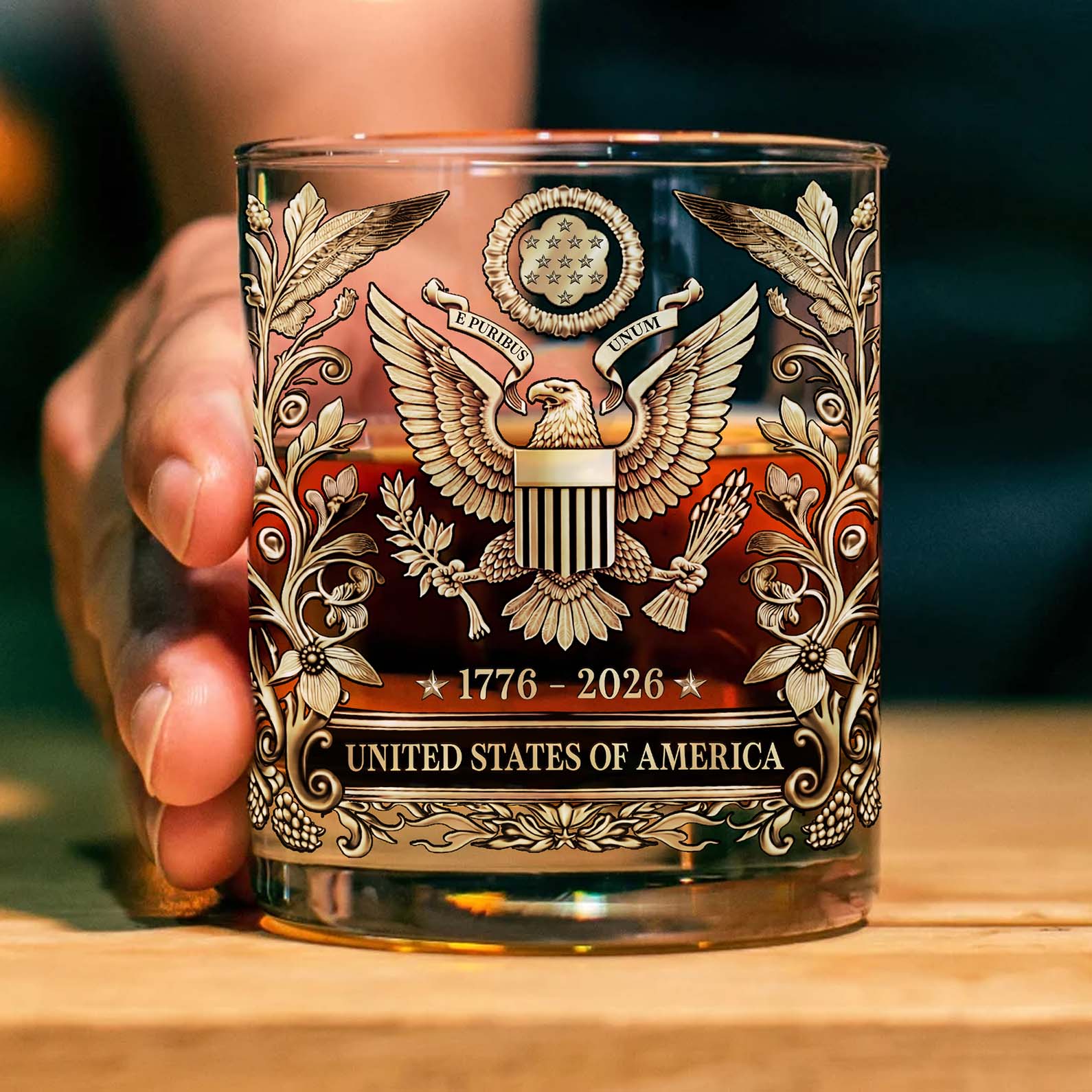 USA 250 Years Anniversary Whiskey Glass | Patriotic 1776–2026 Whiskey Glass | 4th of July Whiskey Glass 684040