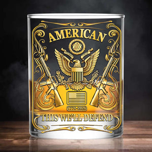 USA 250 Years Anniversary Whiskey Glass | 250th Anniversary Military Whiskey Glass | Patriotic Whiskey Glass 684044