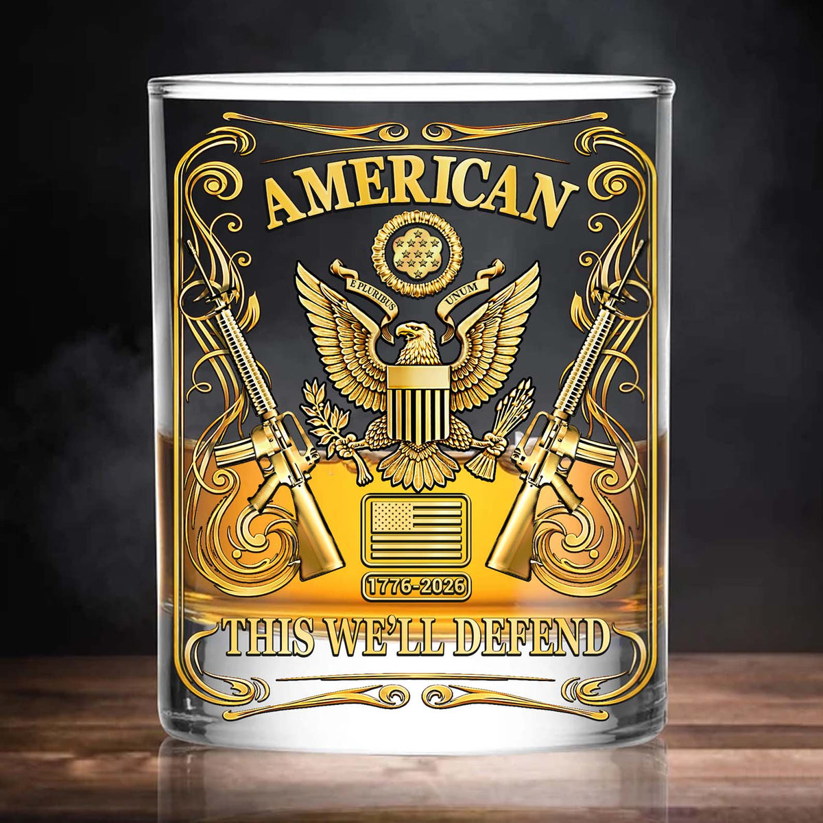 USA 250 Years Anniversary Whiskey Glass | 250th Anniversary Military Whiskey Glass | Patriotic Whiskey Glass 684044