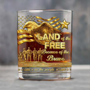 250 Years of Freedom Whiskey Glass | We The People 1776–2026 Whiskey Glass | Patriotic Whiskey Glass 684045