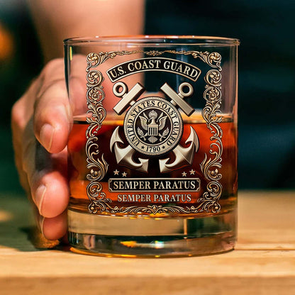 250th Anniversary Veteran U.S. Military Whiskey Glass | Patriotic 4th of July Whiskey Glass 684046