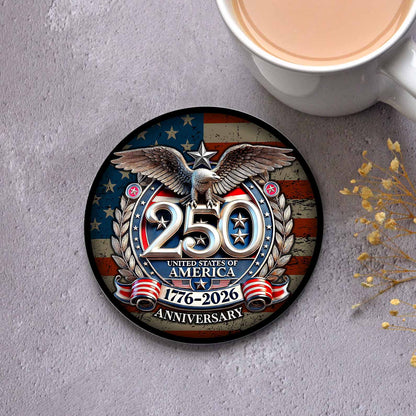 250 Years Of America Ceramic Coaster, 250th Anniversary America 1776-2026