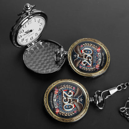 USA 250 Years Semiquincentennial Pocket Watch | Patriotic 1776–2026 Pocket Watch | 4th of July Pocket Watch 684062