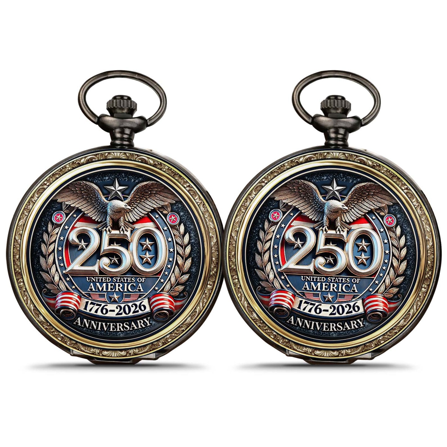 USA 250 Years Semiquincentennial Pocket Watch | Patriotic 1776–2026 Pocket Watch | 4th of July Pocket Watch 684062