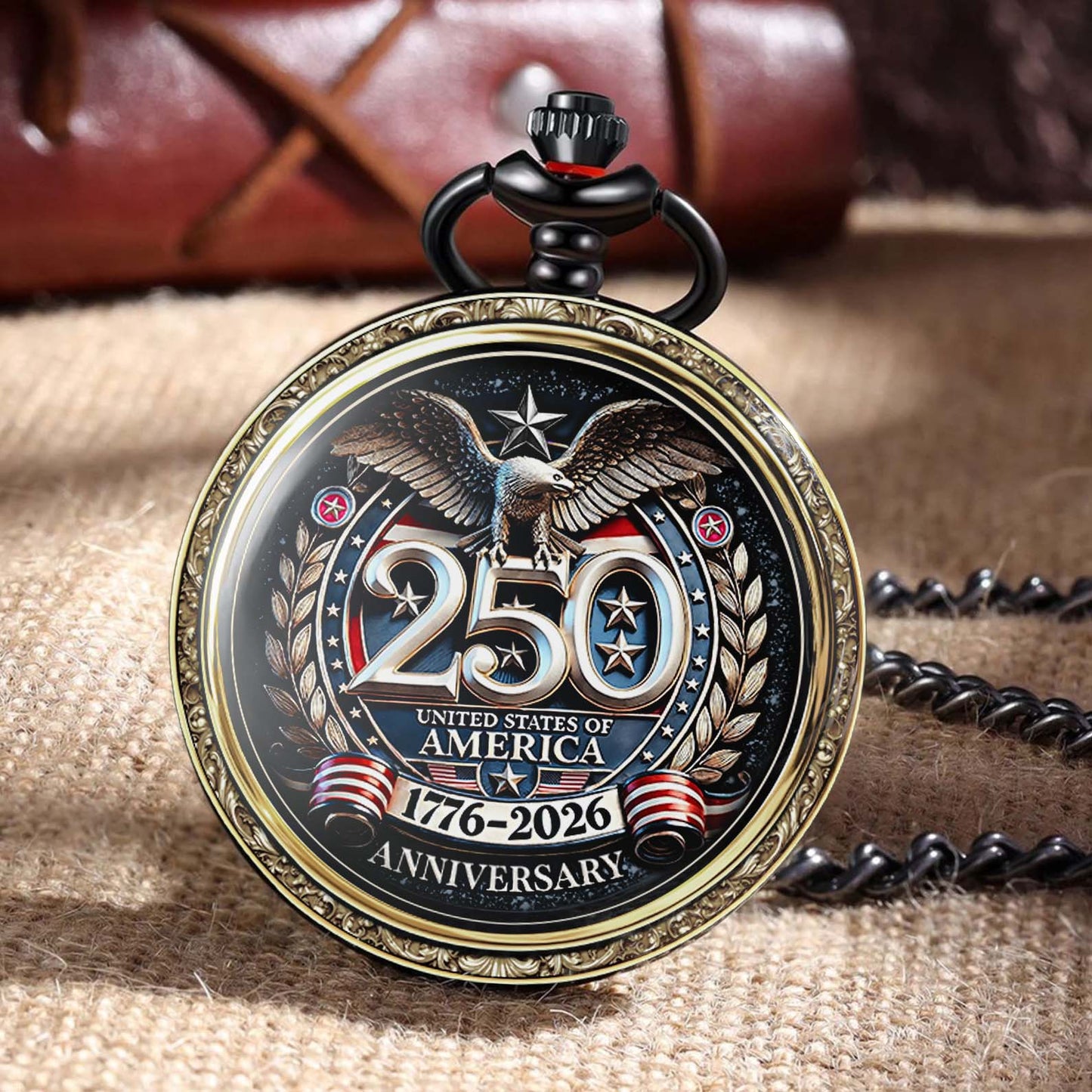 USA 250 Years Semiquincentennial Pocket Watch | Patriotic 1776–2026 Pocket Watch | 4th of July Pocket Watch 684062